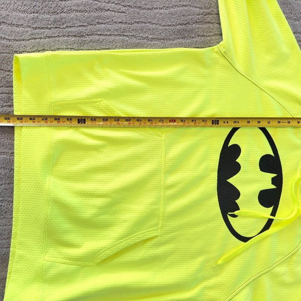🦇 Batman Neon Yellow Performance Hoodie – Men’s Large 🦇 - Picture 7 of 7